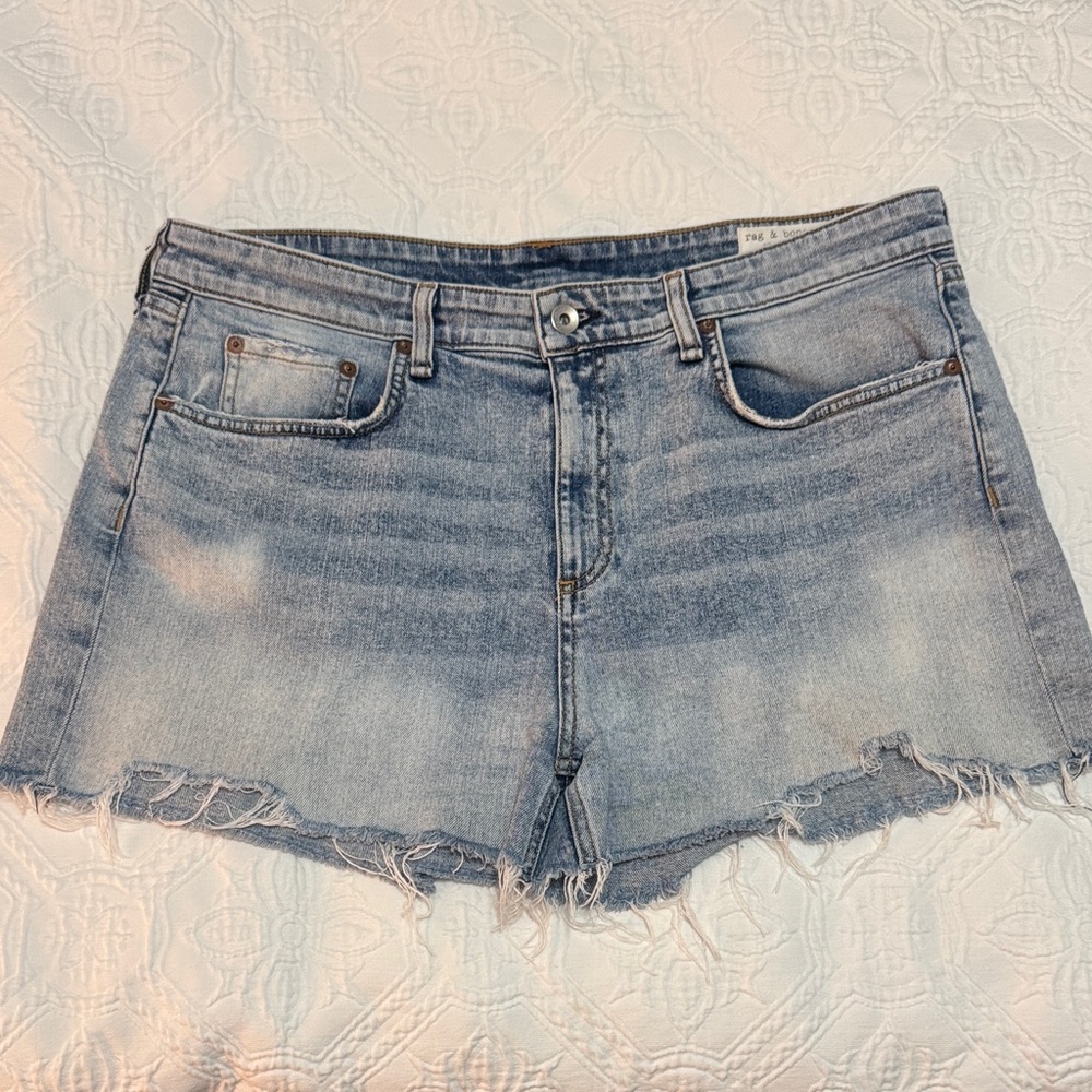 Rag & Bone Light Blue Denim Shorts